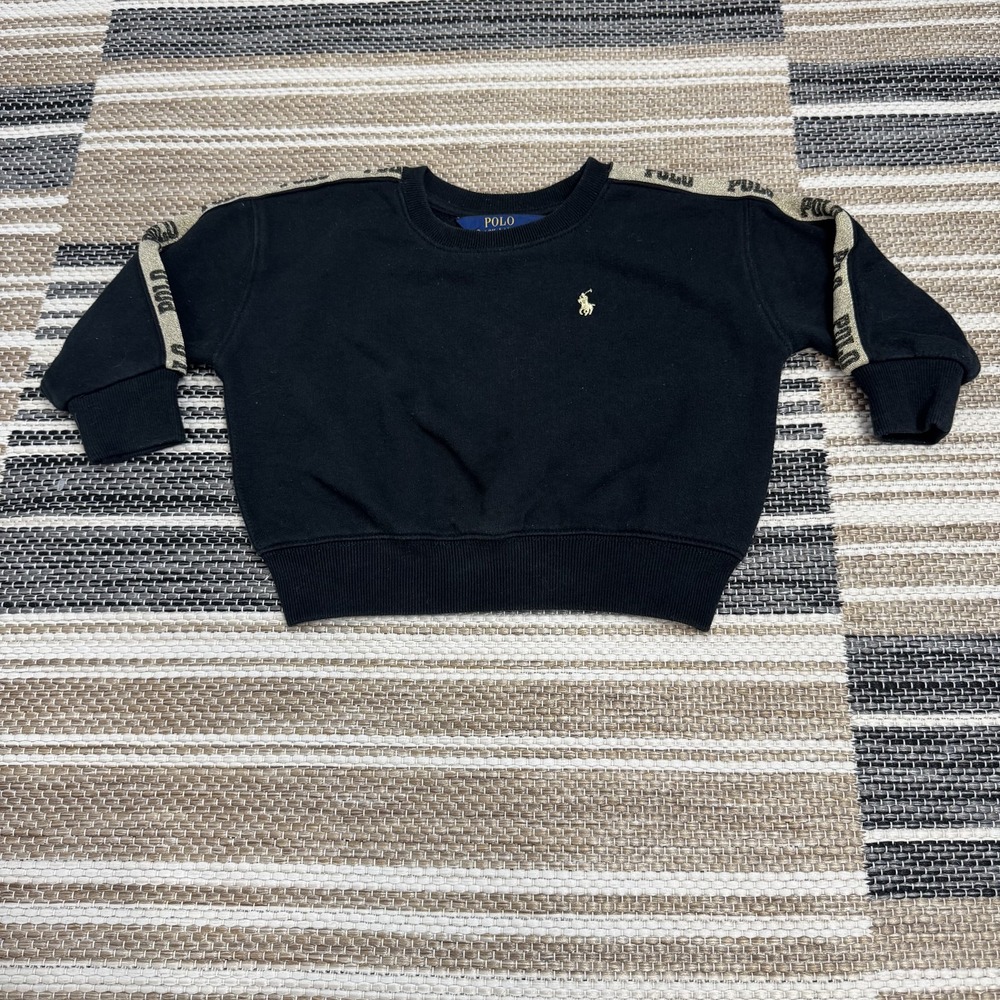 Polo Ralph Lauren Toddler Crewneck‎ Sweatshirt 2T Pullover Cotton Blend Black